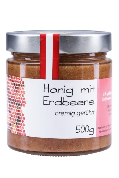 Honig mit Erdbeere - cremig gerührt – Bild 3
