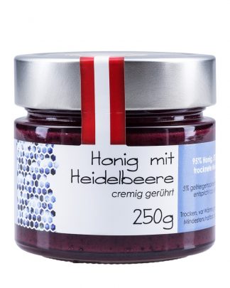 Honig mit Heidelbeere- cremig gerührt