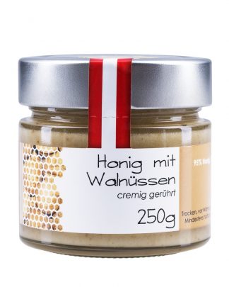 Honig mit Walnüsse- cremig gerührt
